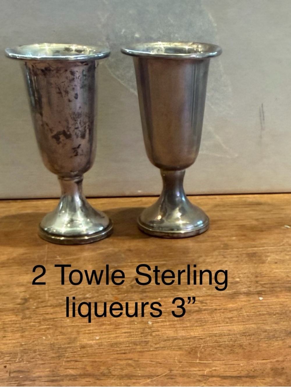 Towle Sterling Silver Tulip Liqueur Cups- Vintage